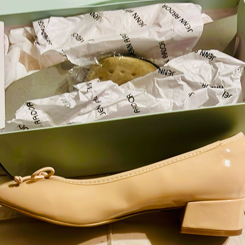 Jenn Ardor Cream Ballet Flats with Bow - Picture 3 of 6